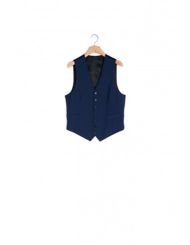 Gilet slim fit en laine super 100s la livraison gratuite